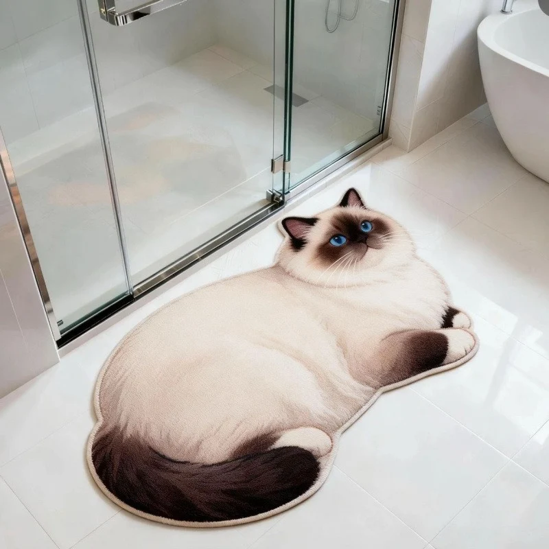 Katzenförmiger Teppich