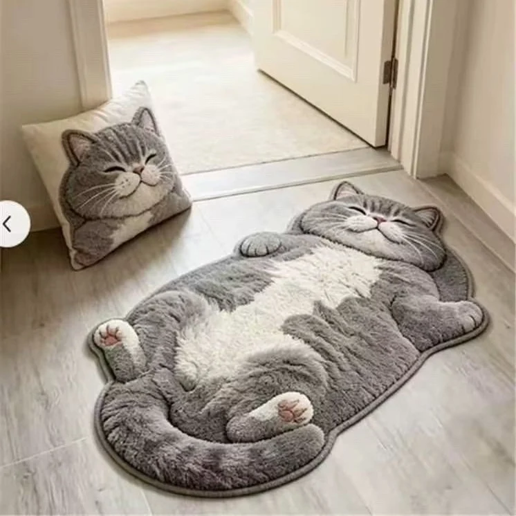 Katzenförmiger Teppich