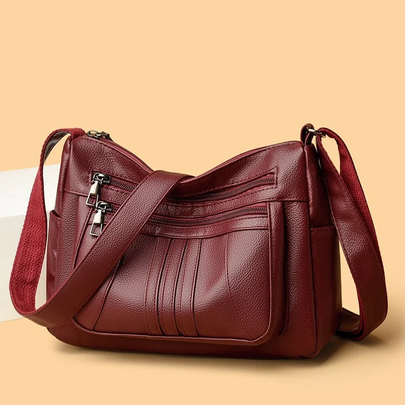 Funktionale Kunstleder-Schultertasche