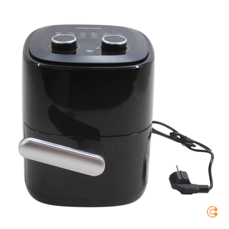 B-Ware GOURMETmaxx Heißluftfritteuse Heißluftofen Fritteuse Schwarz 3,1 Liter 1350 W