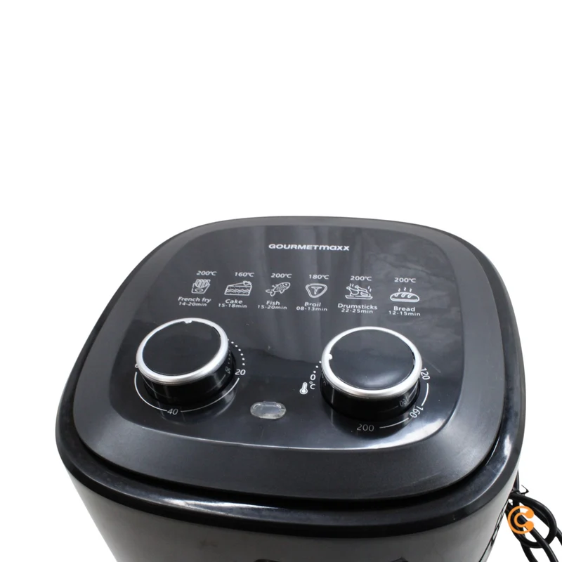B-Ware GOURMETmaxx Heißluftfritteuse Heißluftofen Fritteuse Schwarz 3,1 Liter 1350 W