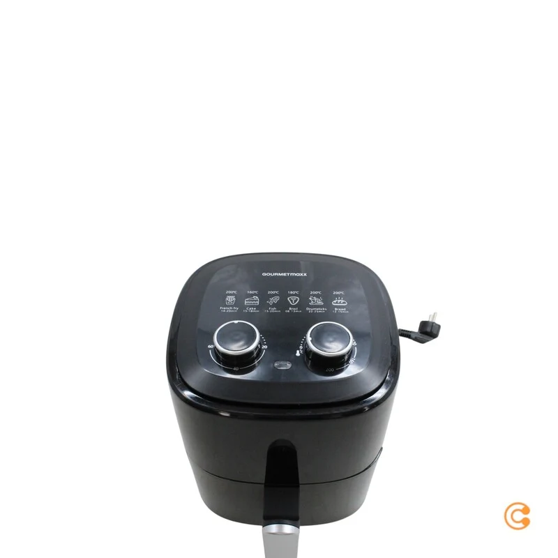 B-Ware GOURMETmaxx Heißluftfritteuse Heißluftofen Fritteuse Schwarz 3,1 Liter 1350 W