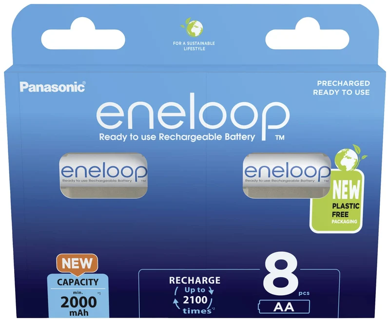 B-Ware eneloop HR06 Mignon (AA)-Akku NiMH 2000 mAh 1.2 V Batterie Ladebatterie Akku