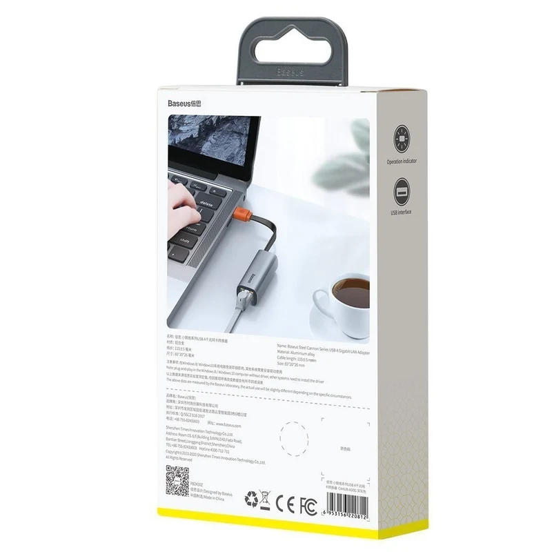 Baseus USB naar RJ45 LAN Ethernet Adapter