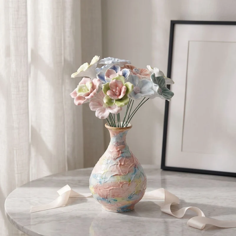 Künstlerisches handgefertigtes Keramikvase-Set