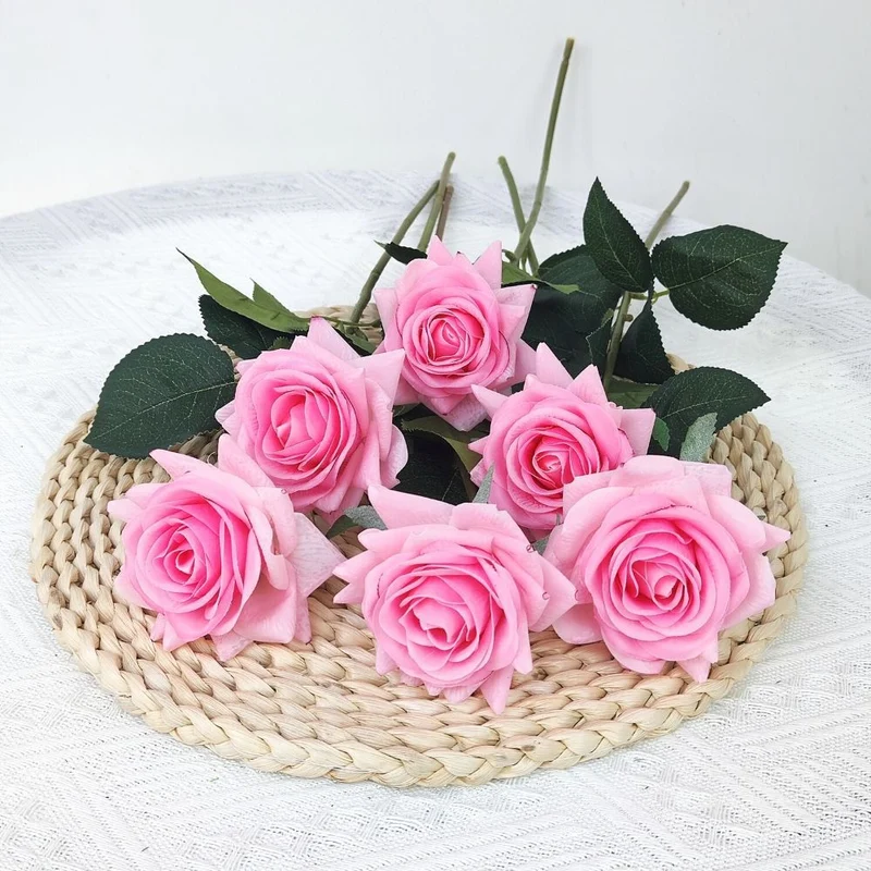 Künstlicher Blumen-Rosen-Stielstrauß