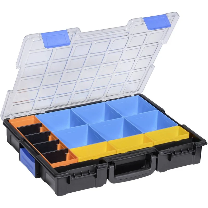 B-Ware Alli Kleinteilekoff Sortimentskoffer Euro Plus Pro K44/15 Koffer 15 Fächer