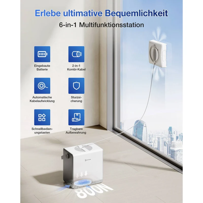 B-Ware Ecovacs Fensterreinigungsroboter Fensterputzroboter W2 Pro Omni Weiß Glas542