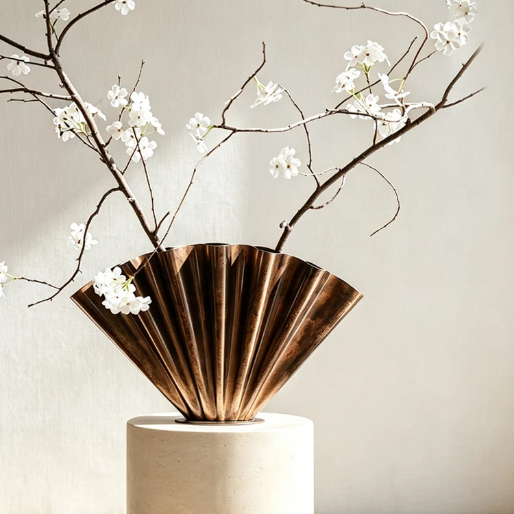 Moderne Künstlerische Metall Blumen Vase