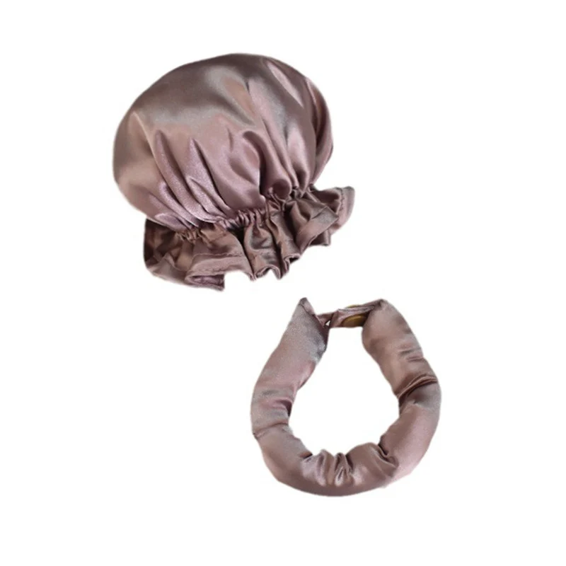 Seiden-Schlafhaube und Haarschutz-Wickel