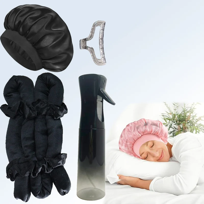 Satin Schlafmütze Set