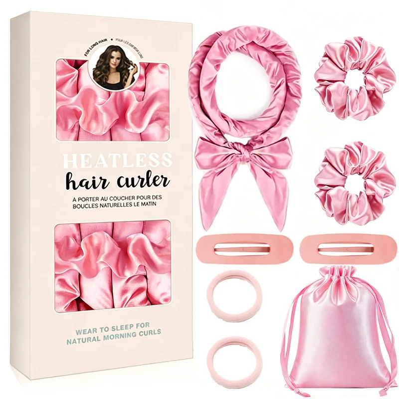 Satin Hitzefreies Haarwickel-Set