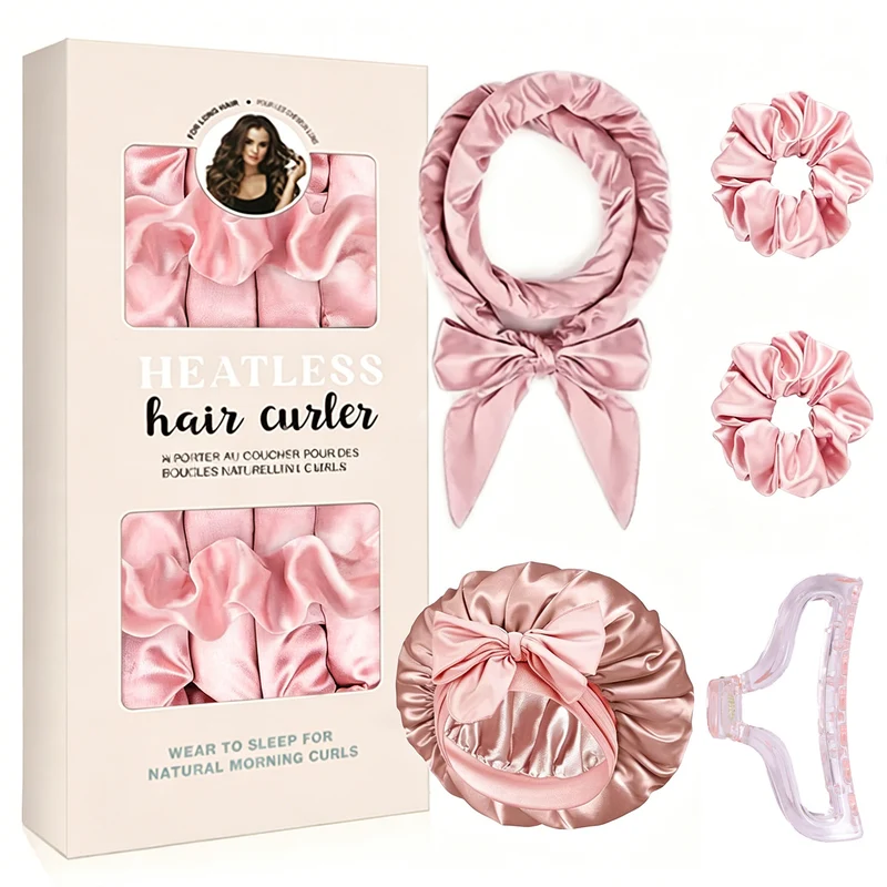 Satin Hitzefreies Haarwickel-Set