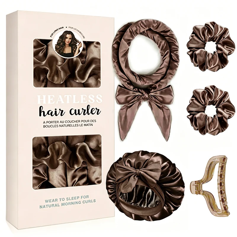 Satin Hitzefreies Haarwickel-Set