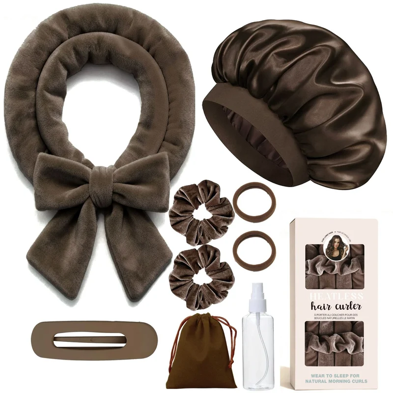 Hitzefreies Satin-Haarlocken-Set