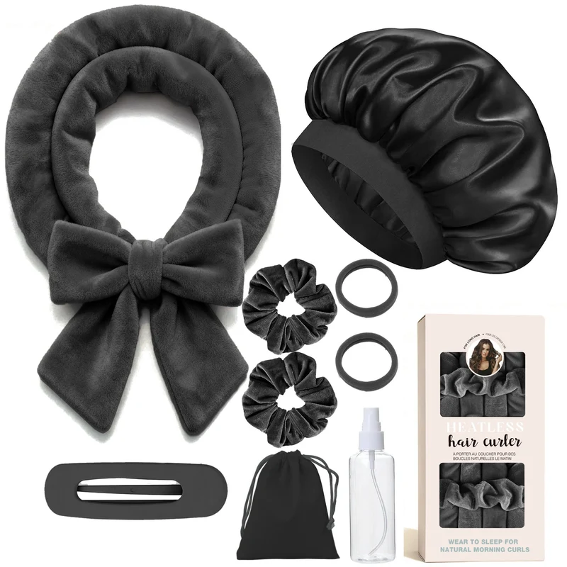 Hitzefreies Satin-Haarlocken-Set