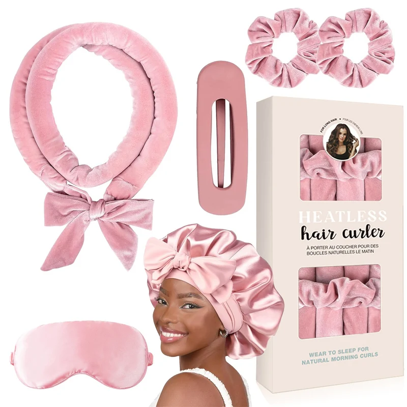 Hitzefreies Satin-Haarlocken-Set
