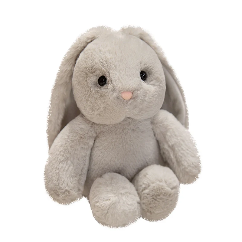Plüsch Sitzender Hase Kuscheltier mit Herunterhängenden Ohren Ultra-Weicher Kunstpelz und Bohnenfüllung Basis Karnz