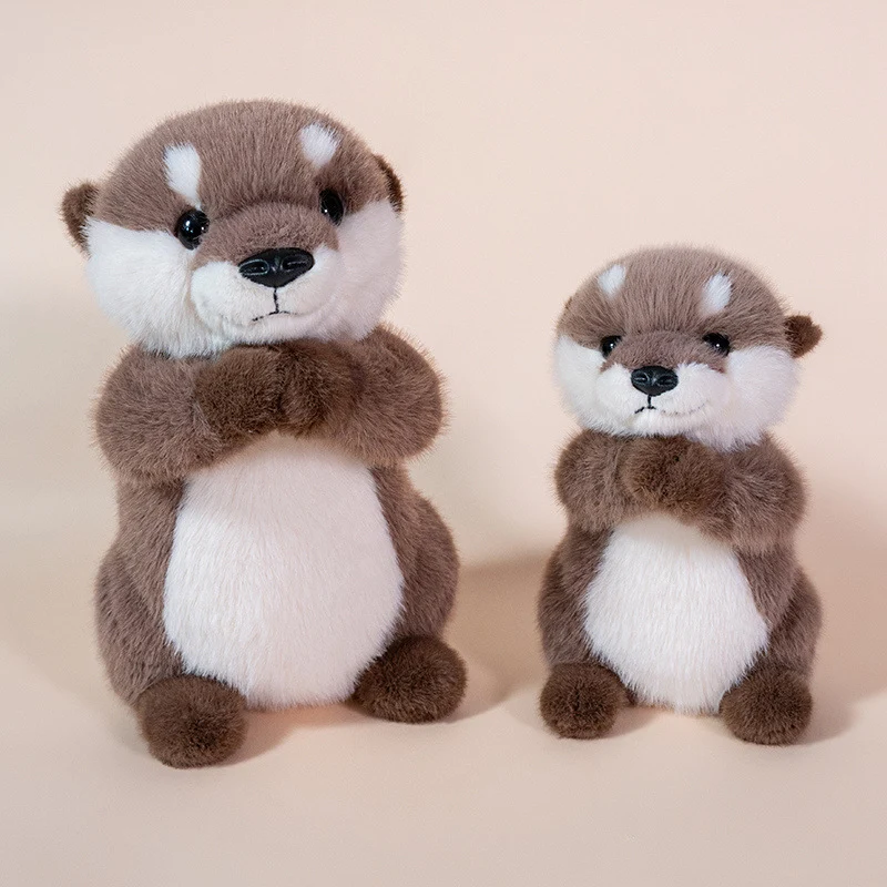 Plüsch Interaktives Otter Plüschtier mit Luxuriösem Weichen Fell und Posierbaren Pfoten Karnz