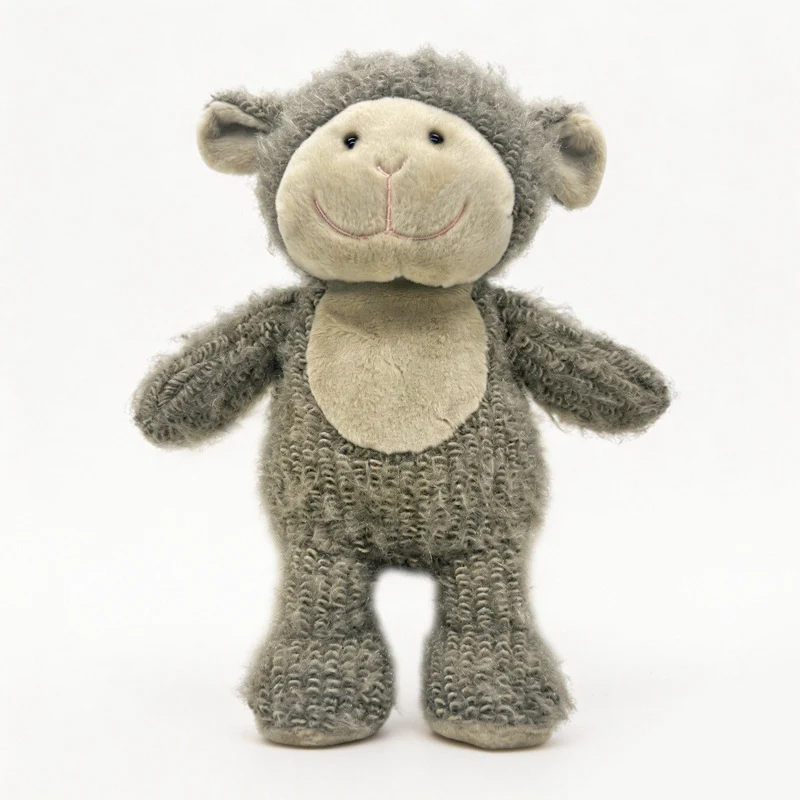 Plüsch Locken-Strick Sitzender Teddybär Dekoratives Stofftier Karnz