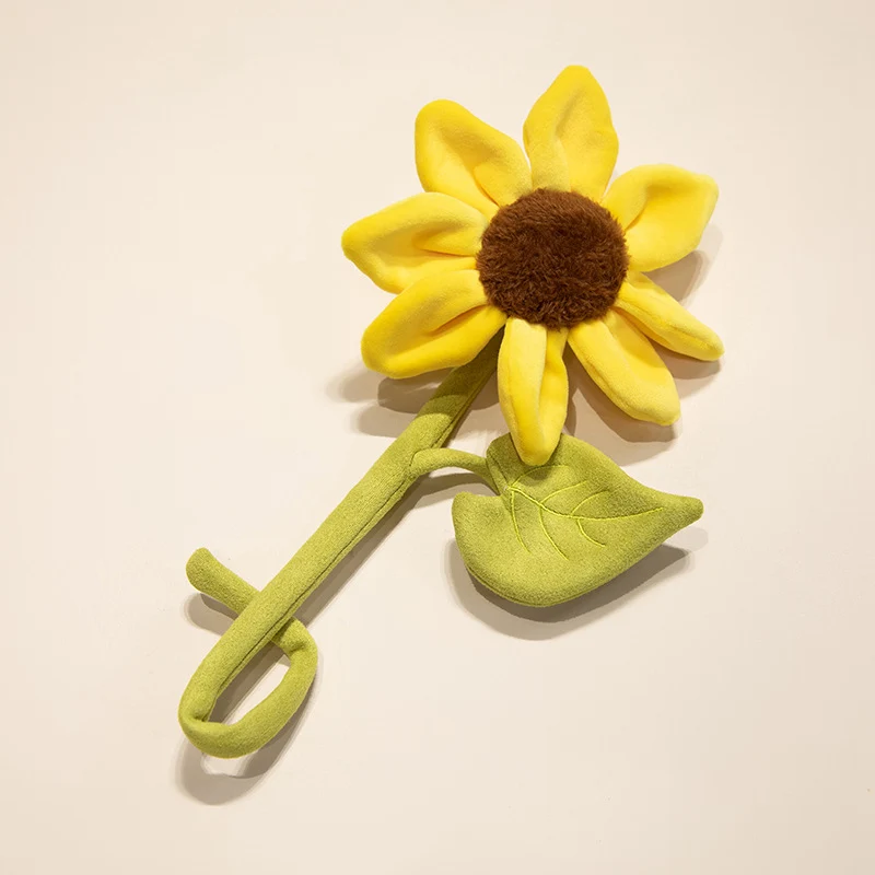 Plüsch Cordhosen Tulpe Katzenspielzeug mit flauschigem Pom-Bud & flexiblem Stiel Karnz