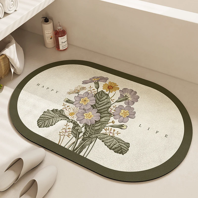 Florale inspirierende Badematte