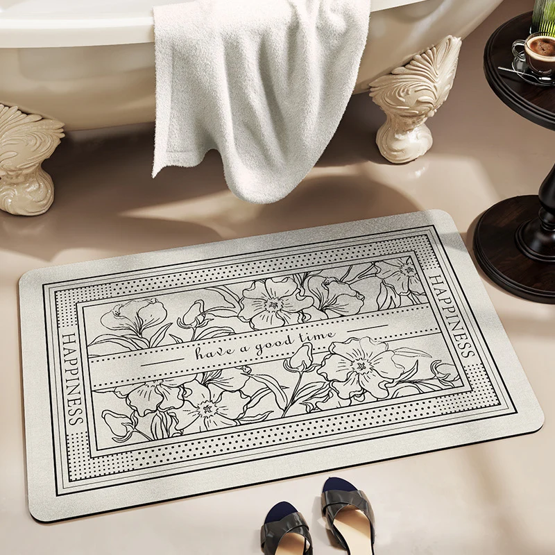 Florale inspirierende Badematte