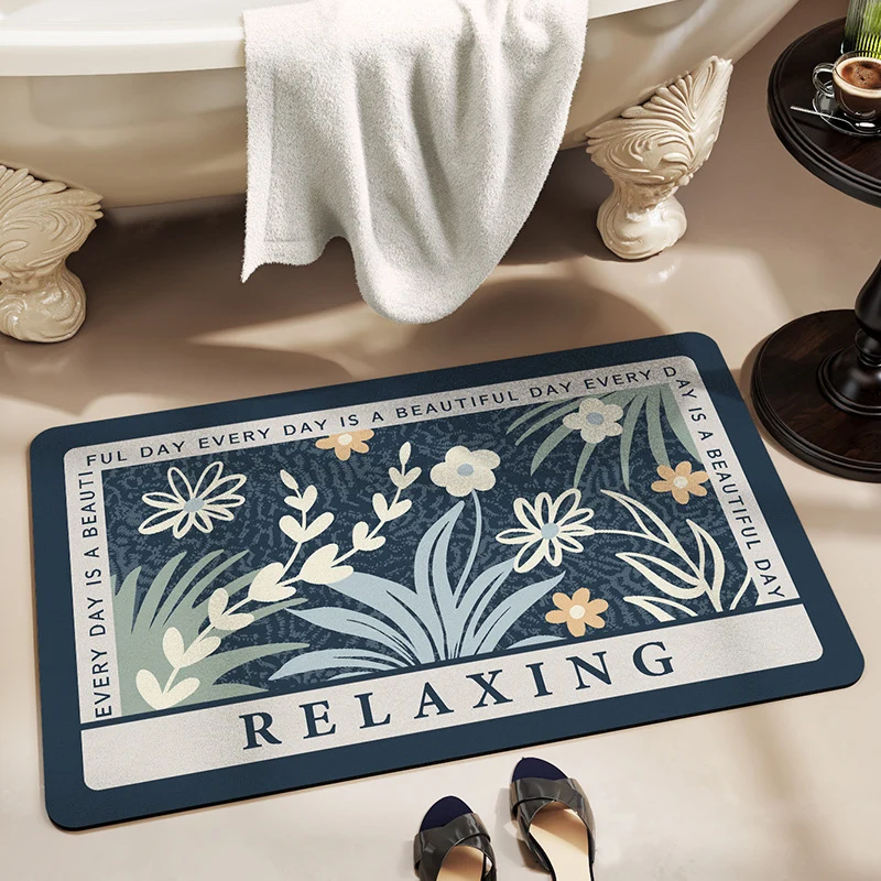 Florale inspirierende Badematte
