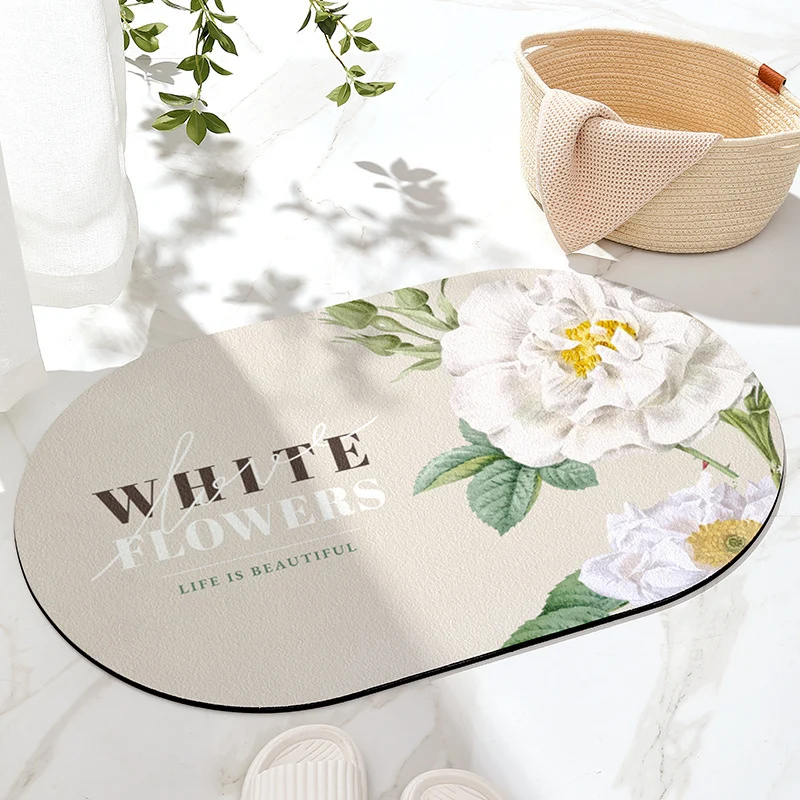Florale inspirierende Badematte