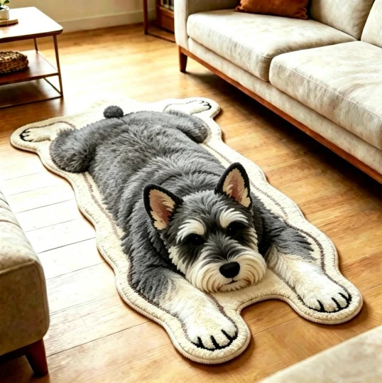 Verspielt Hundeform Teppich