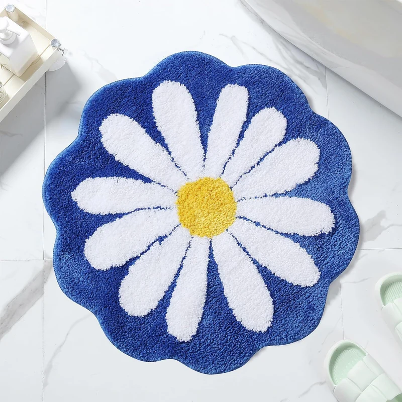 Dekorativer daisy-förmiger Badezimmermatte