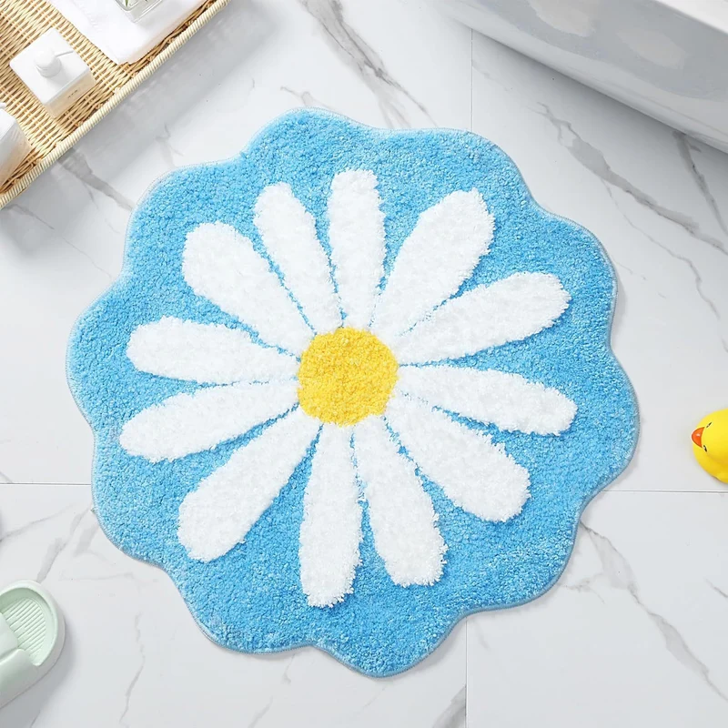 Dekorativer daisy-förmiger Badezimmermatte