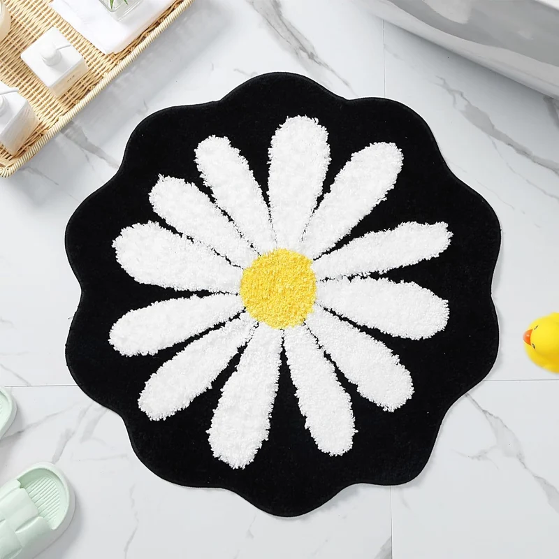 Dekorativer daisy-förmiger Badezimmermatte