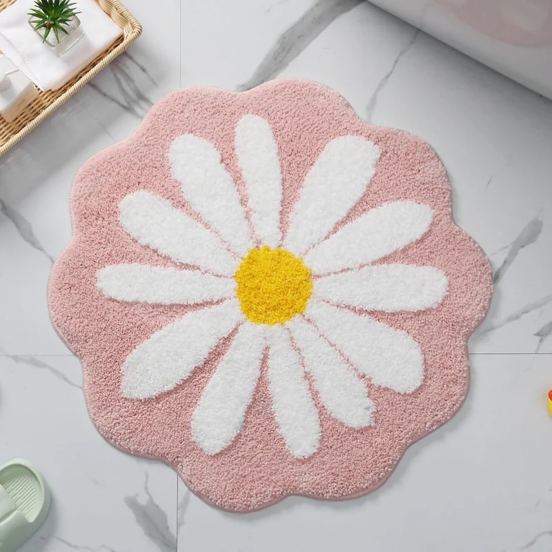 Dekorativer daisy-förmiger Badezimmermatte