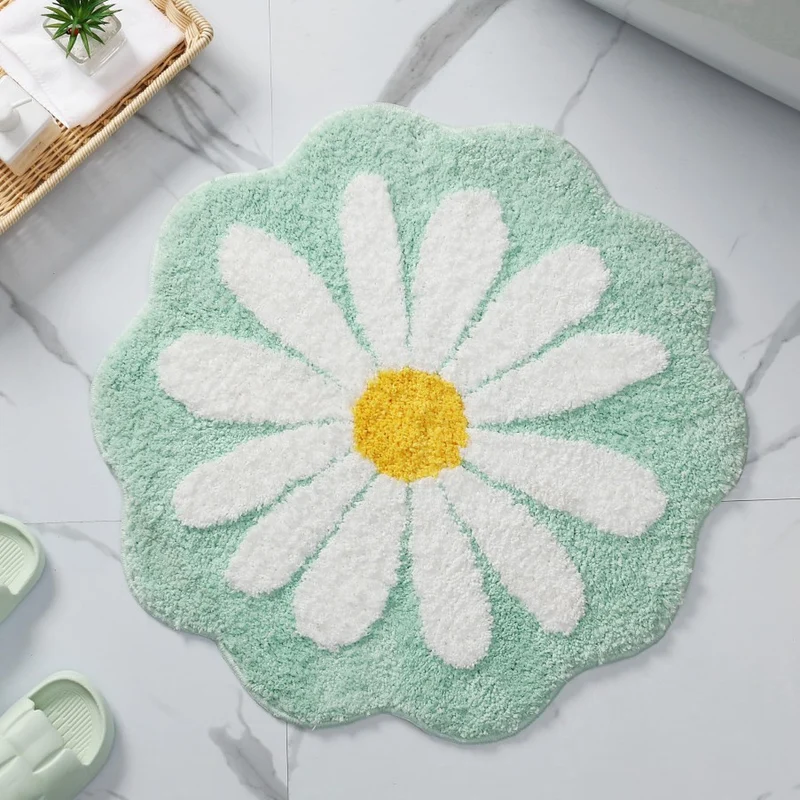 Dekorativer daisy-förmiger Badezimmermatte