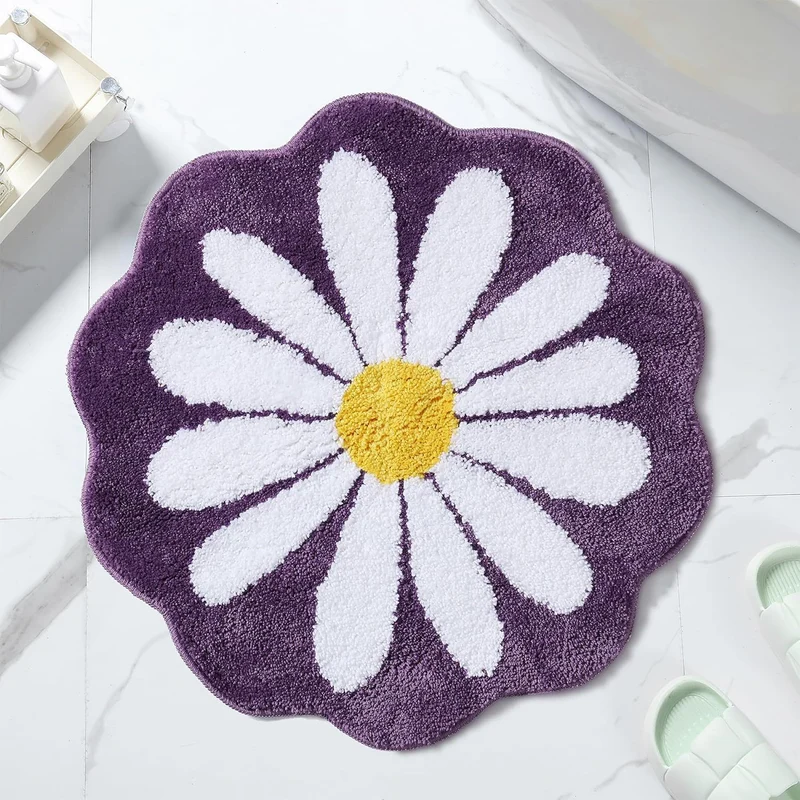 Dekorativer daisy-förmiger Badezimmermatte