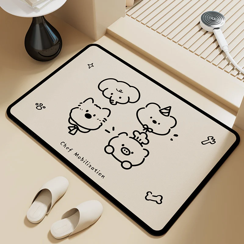Niedliche Katzen-themed Badematte