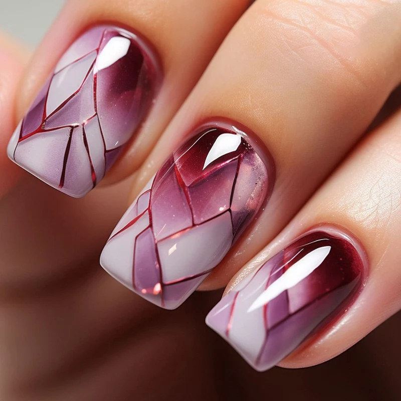 Elegante Stiletto Press-On Nagelkunst mit Strass-Akzenten Karnz