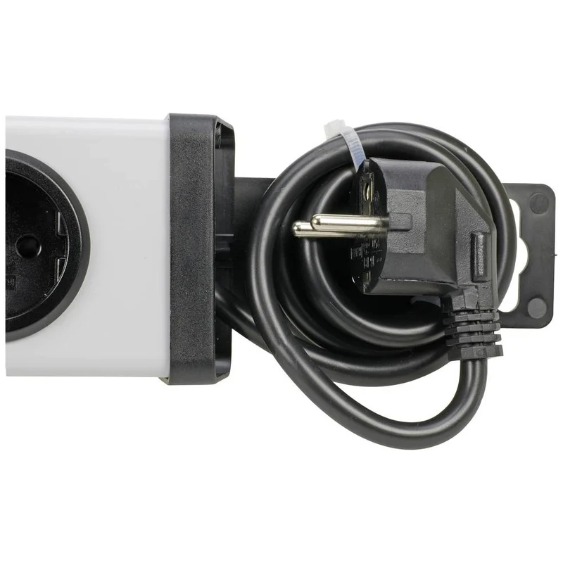B-Ware Ehmann 0268x0062301 Steckdosen-Verteiler Silber Schwarz Schutzkontakt Steckdose