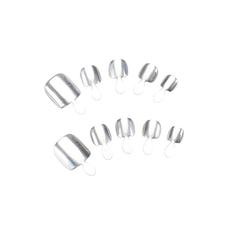 Stylisches Glänzendes Pediküre Press-On Nagelset Karnz