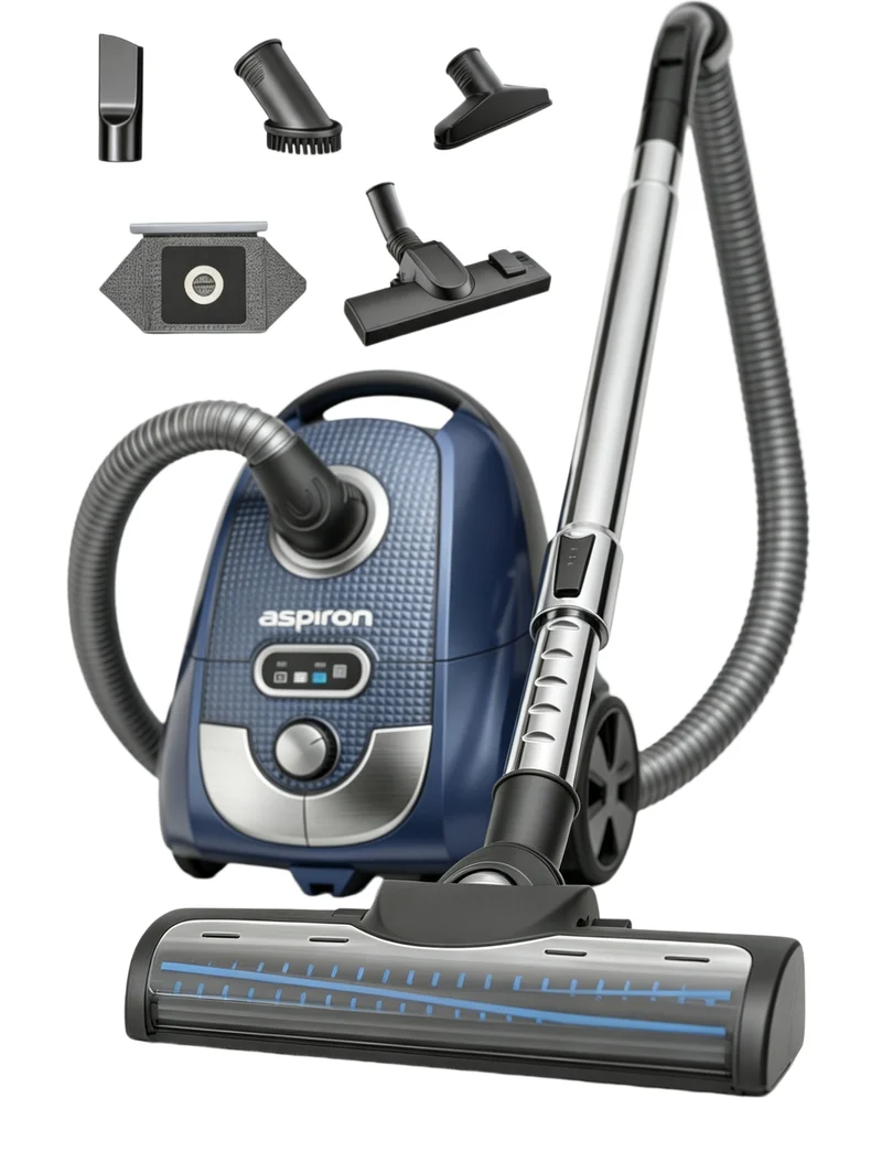 ASPIRON AS-CA029 Canister Vacuum Cleaner, 1600W Bagged Canister Vacuum Cleaner