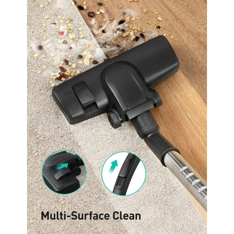Aspiron AS-CA006 Canister Vacuum Cleaner, 40Kpa Bagless Vacuum Cleaners