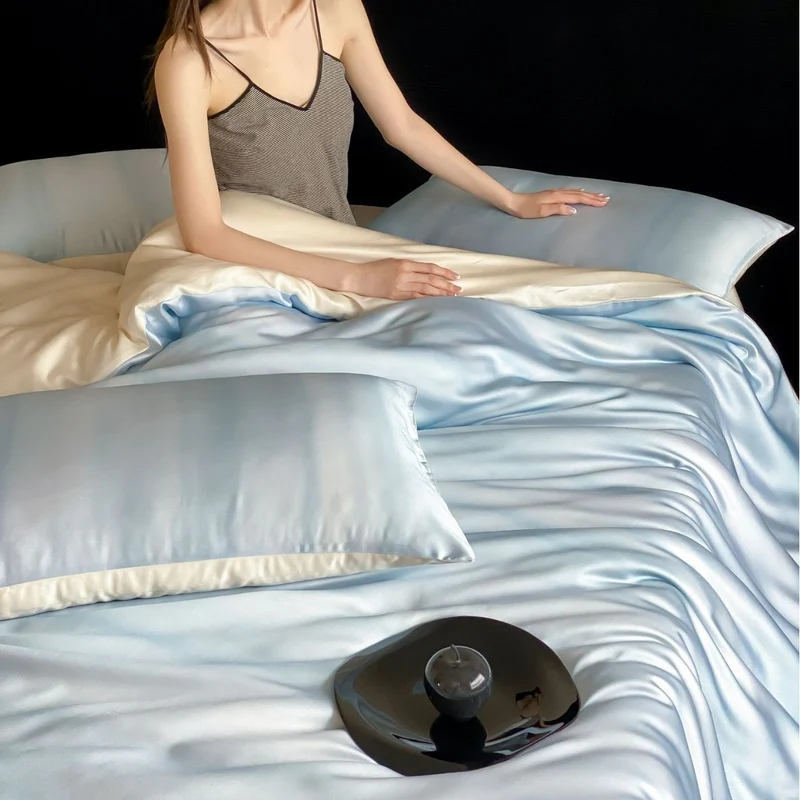 Elegantes Satin-Bettwäsche-Set mit seidig-glänzender Oberfläche und atmungsaktiver Füllung Karnz