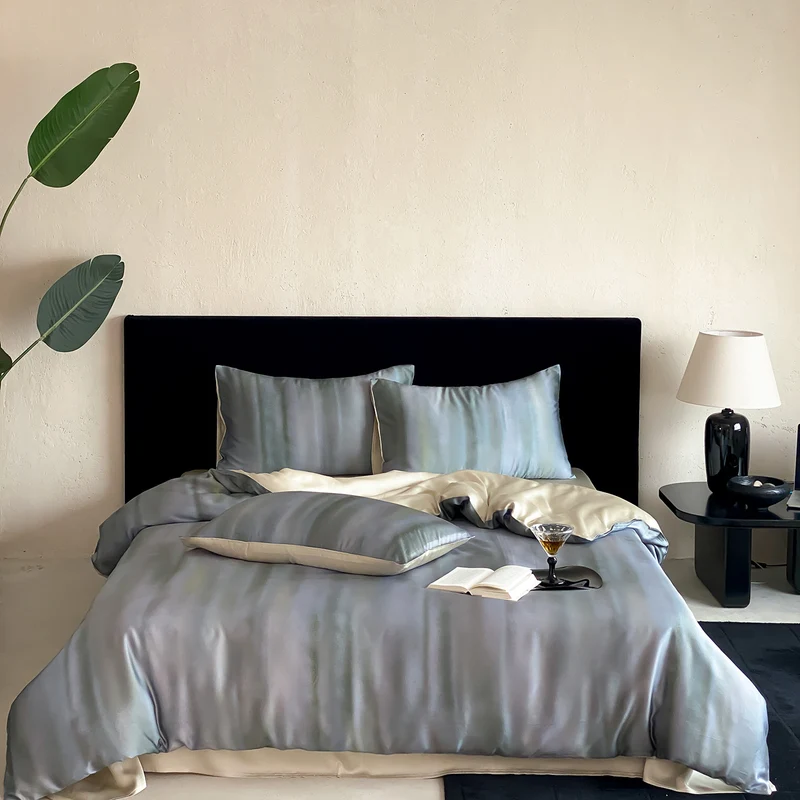 Elegantes Satin-Bettwäsche-Set mit seidig-glänzender Oberfläche und atmungsaktiver Füllung Karnz