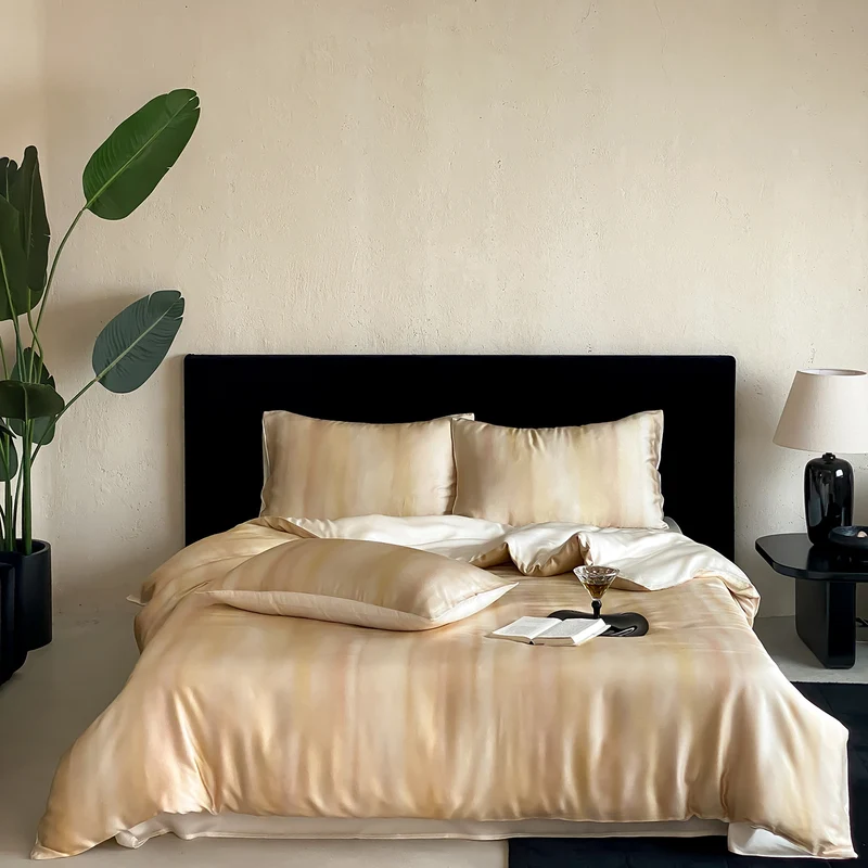 Elegantes Satin-Bettwäsche-Set mit seidig-glänzender Oberfläche und atmungsaktiver Füllung Karnz