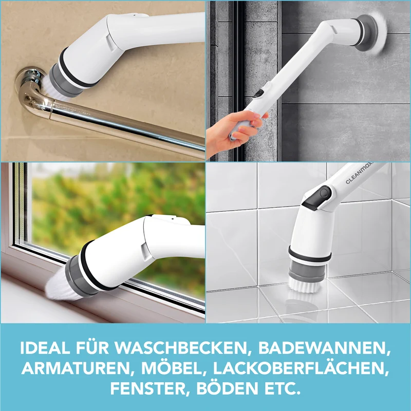 Akku-Reinigungsbürsten-Set - weiß/schwarz