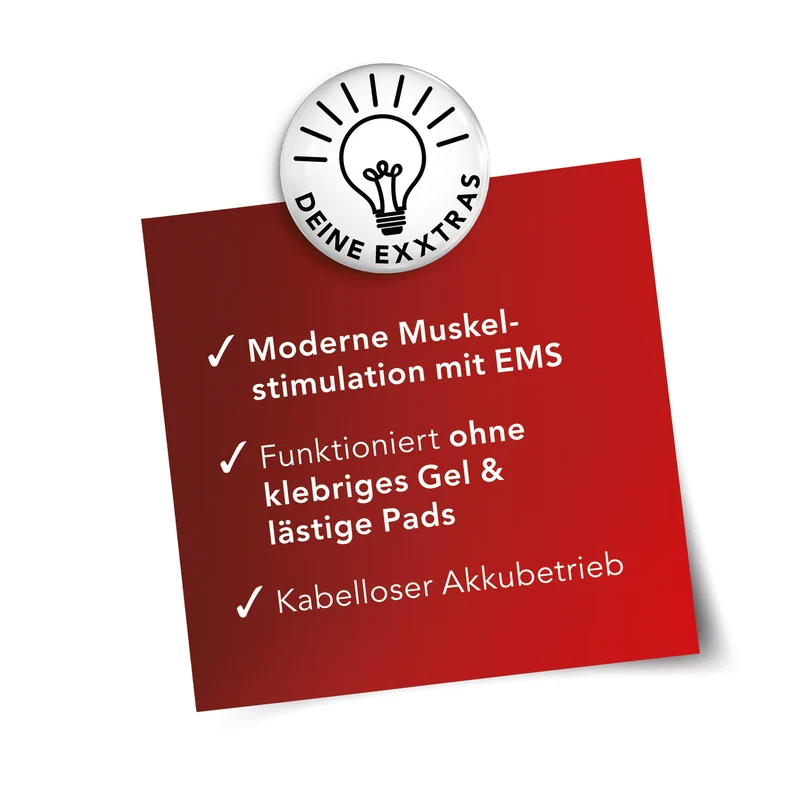 Bauchmuskelgürtel EMS - 6 Programmen - 9 Intensitätsstufen - unisize - schwarz