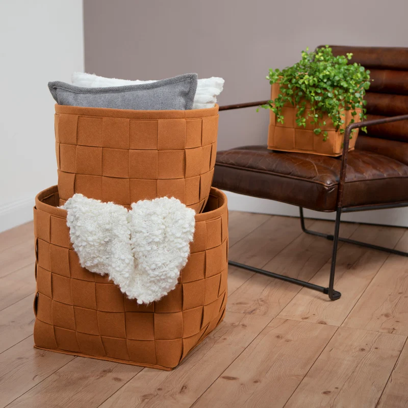 Filz-Aufbewahrungstasche M - 35 x 25 x 25 cm - Rost