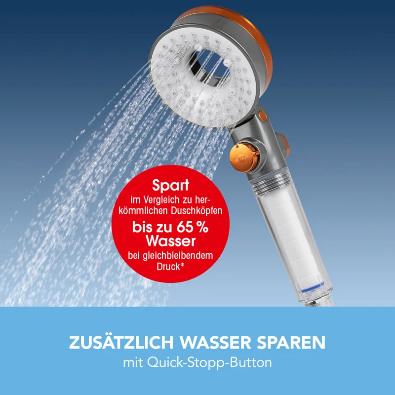 Duschkopf „Water-Control“ - Mit Spar- & Stopp-Funktion