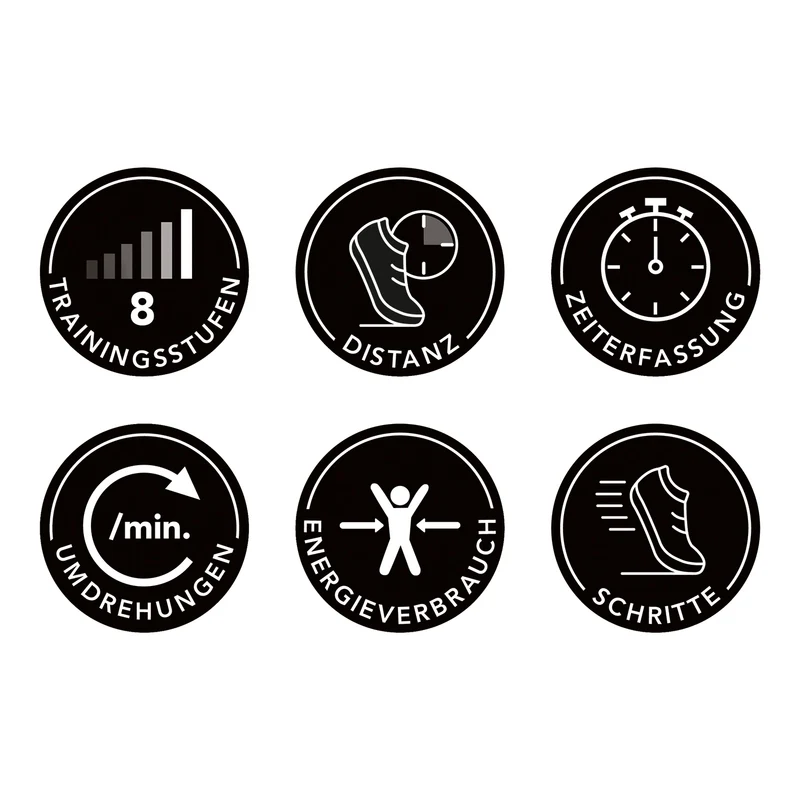 Ellipsentrainer - 8 Stufen für individuelles Trainingsniveau